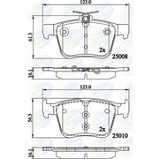 Comline Front & Rear Pads fits VW Golf VIII 2019 on 1.5
