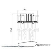 Blue Print Fuel Filter Element fits Nissan Qashqai II 2013 on 1.5 1.6