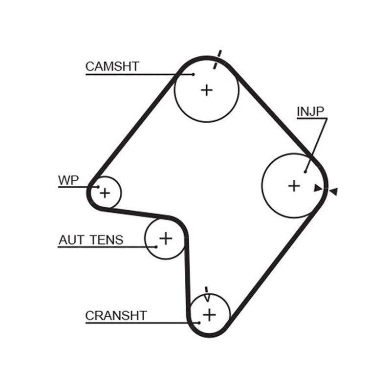 Gates Timing Belt Cambelt 162 Teeth fits Ford Econovan 1986-1992 2.0