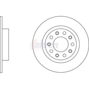 Fahren 2 x Solid Brake Discs fits Alfa Romeo Giulietta 2010-2020 1.4 1.6 2.0