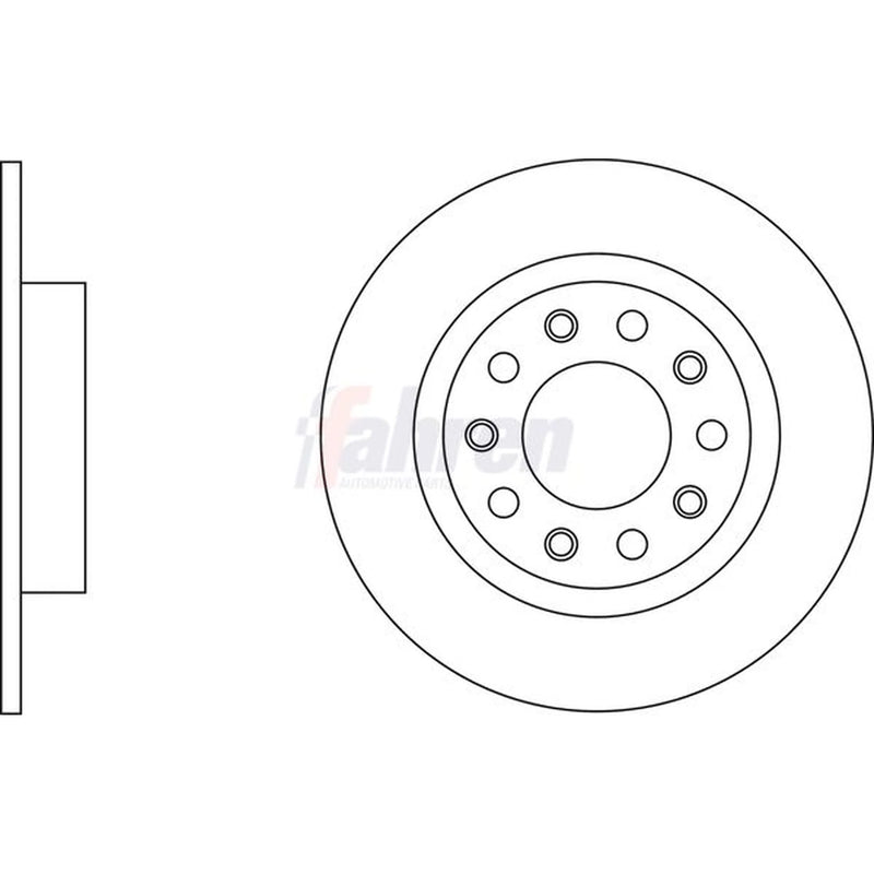 Fahren 2 x Solid Brake Discs fits Alfa Romeo Giulietta 2010-2020 1.4 1.6 2.0