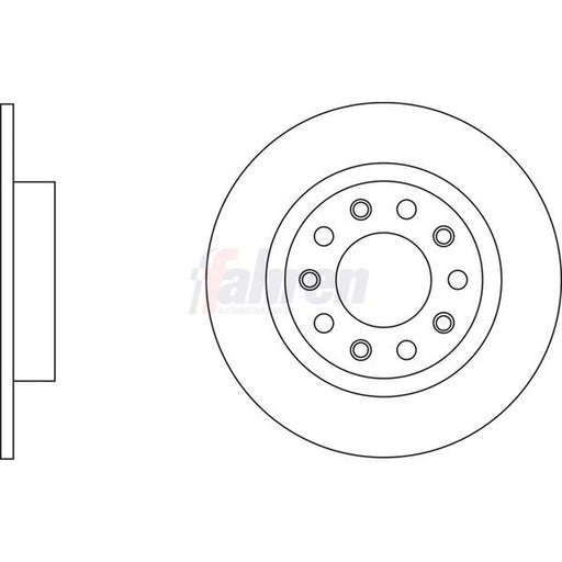 Fahren 2 x Solid Brake Discs fits Alfa Romeo Giulietta 2010-2020 1.4 1.6 2.0