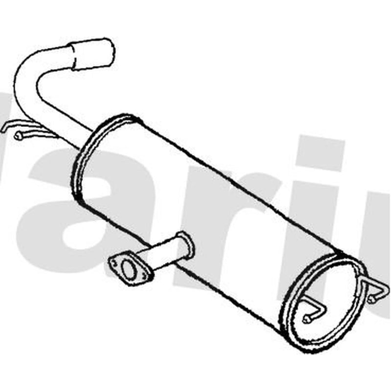 Klarius Box With Tail Pipe Rear fits Toyota Rav 4 2000-2005 1.8 2.0