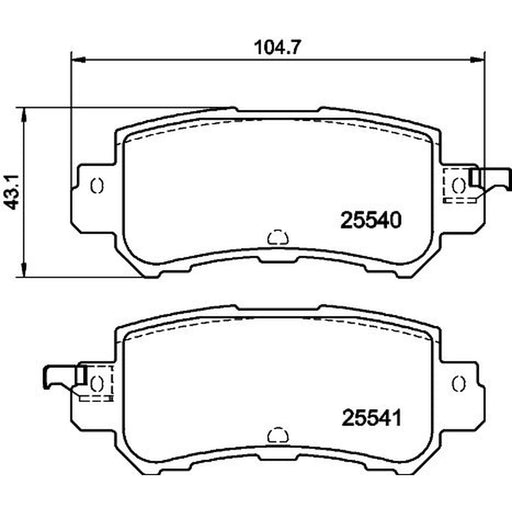 DON Front & Rear Pads fits Mazda CX-5 2011-2017 2.0 2.2