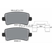 Textar Rear Brake Pad Set 2442102