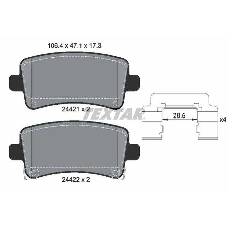 Textar Rear Brake Pad Set 2442102