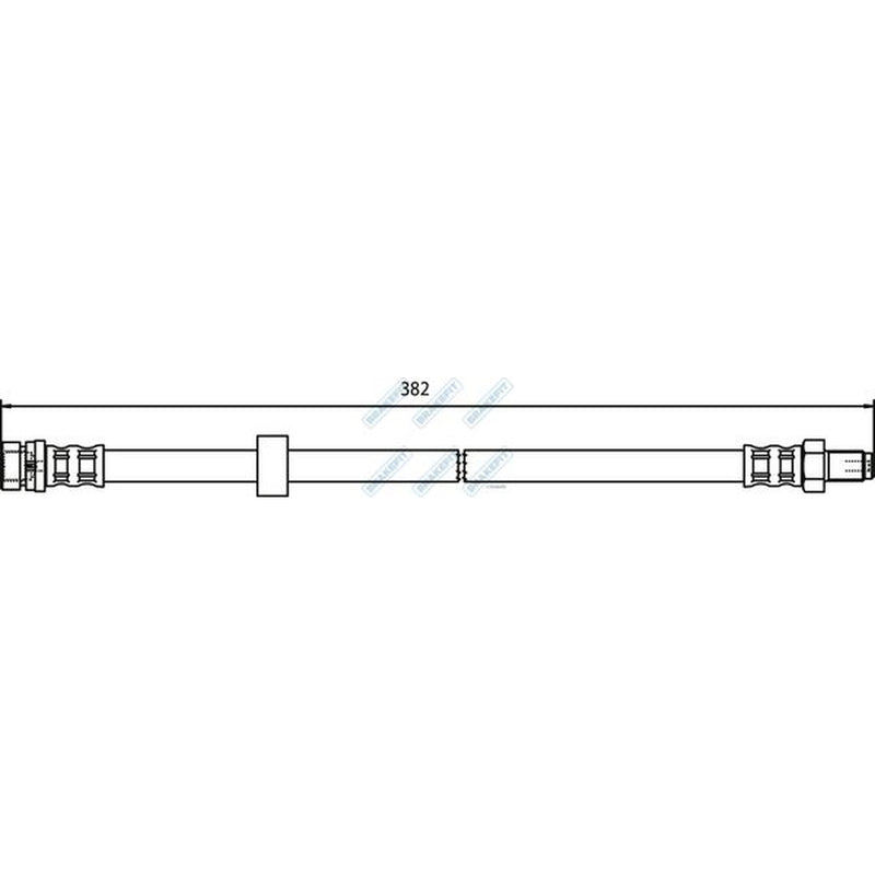 Apec Brake Hydraulic Hose Line Rear fits Ford Tourneo Connect 2002-2013 1.8