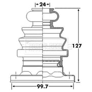 Borg & Beck Drive Shaft Bellow Kit transmission sided BCB6258