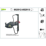 Valeo Electric Window Regulator Lifter Right Rear 852513