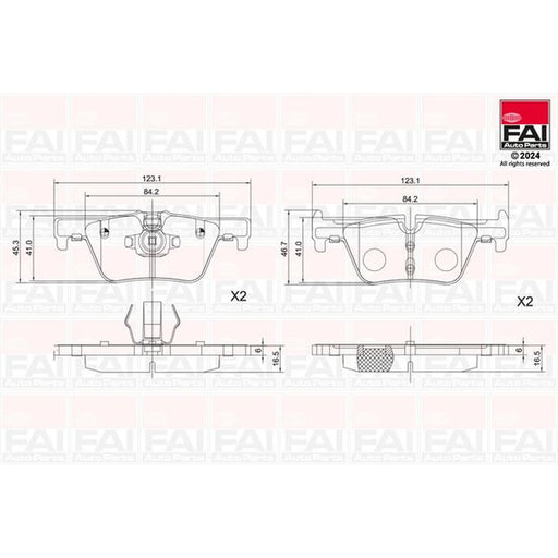 FAI Rear Brake Vented Discs & Pads fits BMW 3 Gran Turismo 2013-2018