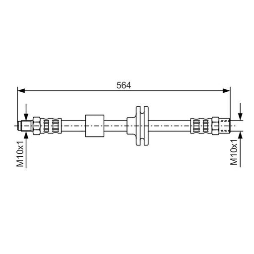 Bosch Brake Hydraulic Hose Line Front 1 987 476 752