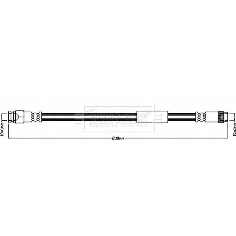 Borg & Beck Brake Hydraulic Hose Line inner BBH8476