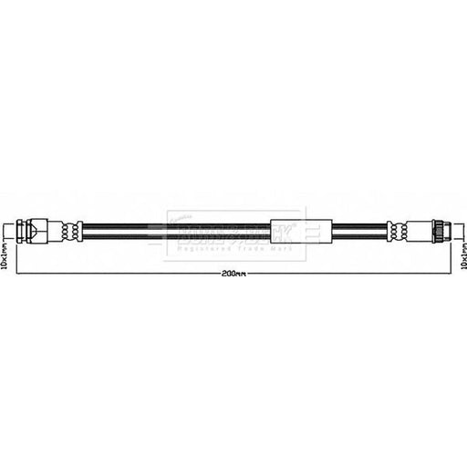 Borg & Beck Brake Hydraulic Hose Line inner BBH8476
