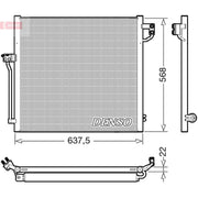 Denso Air Conditioning Condenser DCN17058