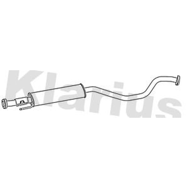 Klarius Box With Centre Pipe Centre fits Nissan Pulsar 2014 on 1.2