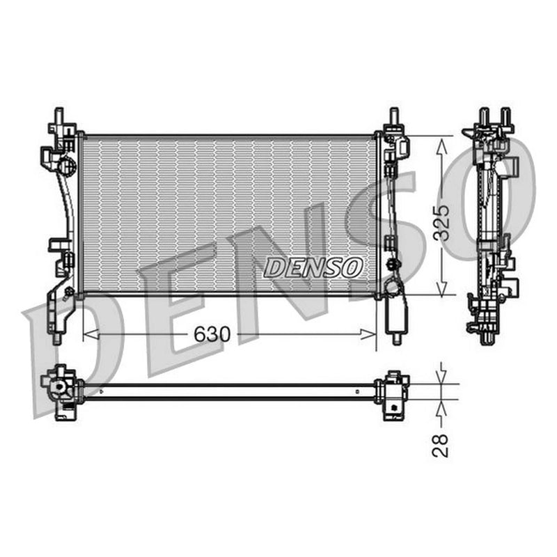 Denso Engine Radiator fits Citroën Nemo 2010 on 1.3