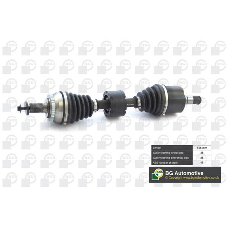 BGA CV Drive Shaft Driveshaft Front Left fits Volvo S60 I 2000-2010 2.0 2.4 2.5