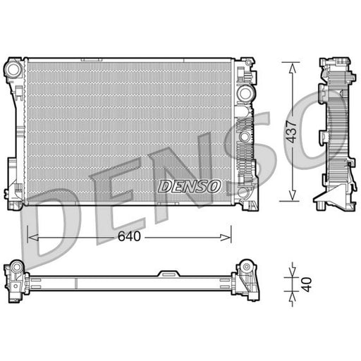 Denso Engine Radiator fits Mercedes-Benz C-Class 2007-2014