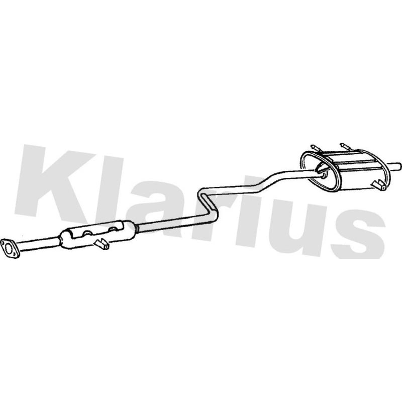 Klarius Box With Tail Pipe Rear fits Suzuki Swift 1989-2005 1.0 1.3