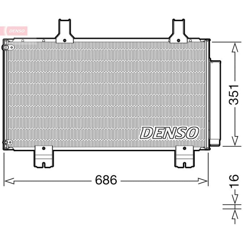 Denso Air Conditioning Condenser fits Honda Accord VIII 2008-2015 2.0 2.4