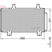 Denso Air Conditioning Condenser DCN40028