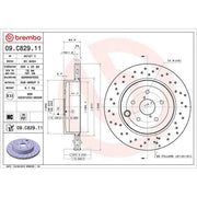 Brembo 2 x Perforated/Vented Brake Discs fits Subaru WRX 2014 on 2.5