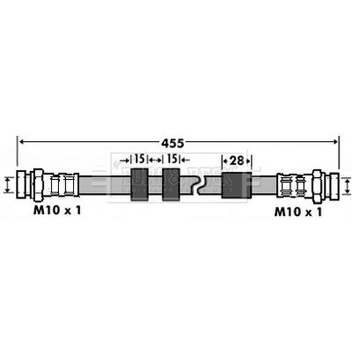 Borg & Beck Brake Hydraulic Hose Line inner BBH7432