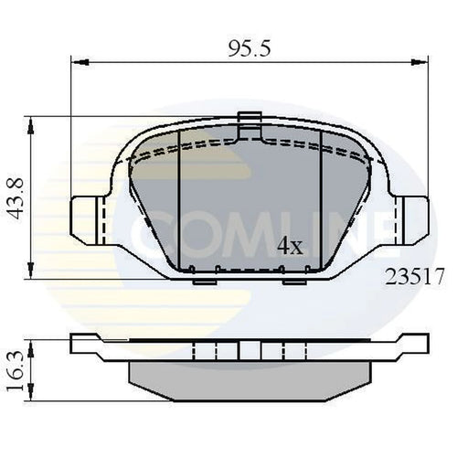 Comline Rear Brake Solid Discs & Pads fits Lancia Lybra Sw 2001-2005 1.9