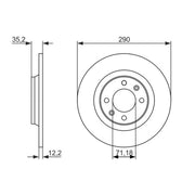 Bosch Front & Rear Brake Discs & Pads fits DS DS 5 2015-2018 1.6 2.0