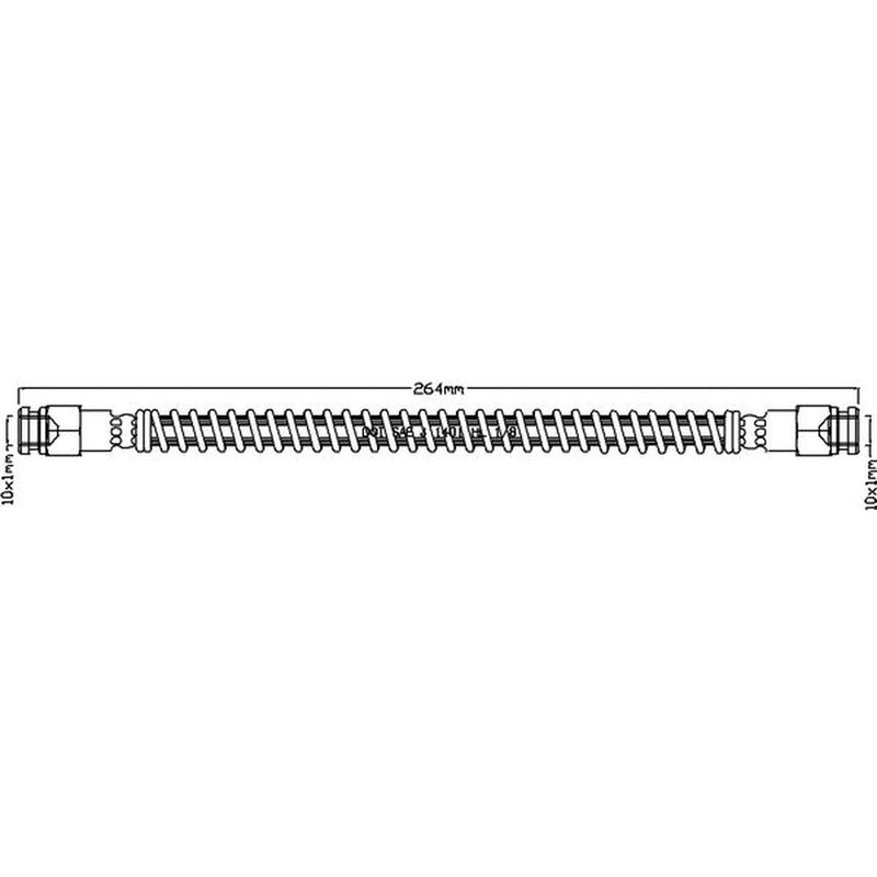 Juratek Brake Hydraulic Hose Line Rear Right fits Citroën Xsara 1997-2005