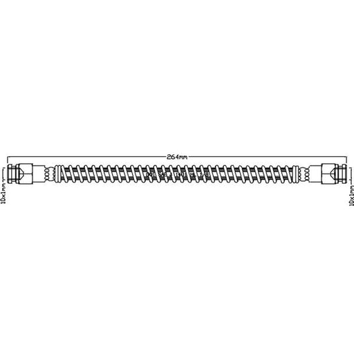 Juratek Brake Hydraulic Hose Line Rear Right fits Citroën Xsara 1997-2005