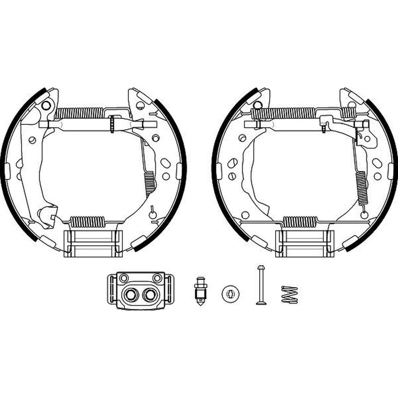 Mintex Brake Shoe Set Axle Kit fits Hyundai Amica / Atoz 1998-2010 1.0 1.1