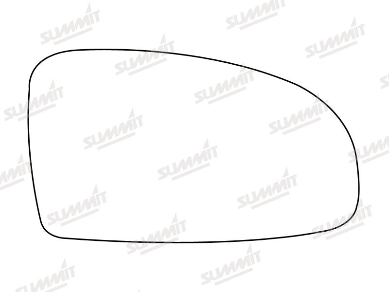 Summit Stick-On Standard Mirror Glass fits Daewoo Kalos 02 on RHS Summit - Bars 4 Cars