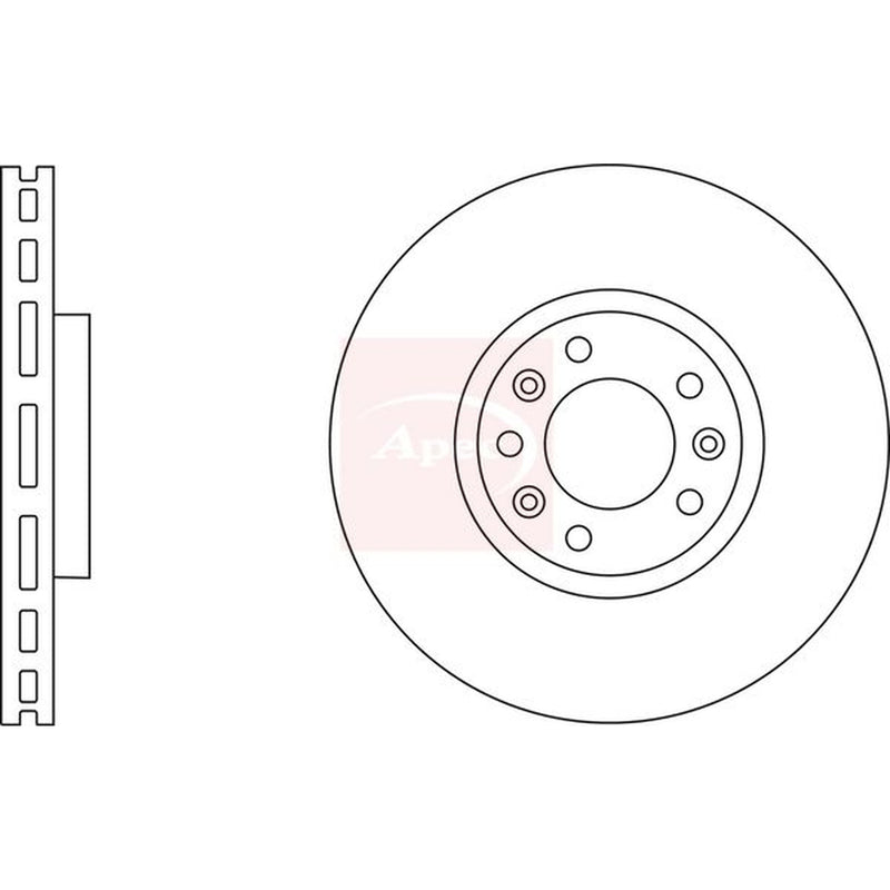 Apec Front Brake Vented Discs & Pads fits Peugeot 607 2000-2006 2.0 2.2