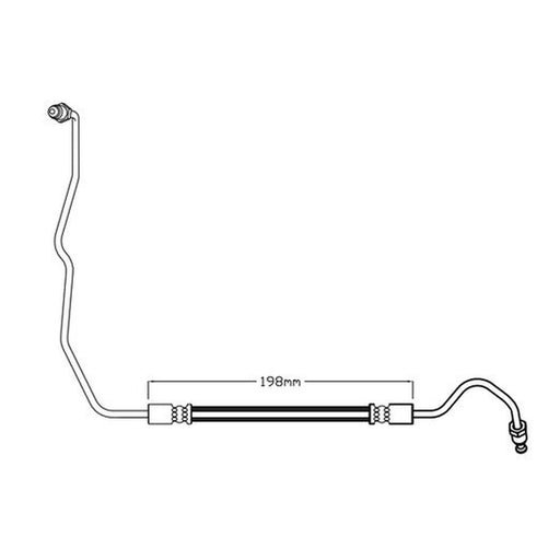 Juratek Brake Hydraulic Hose Line Rear Left fits Renault Grand Scénic III