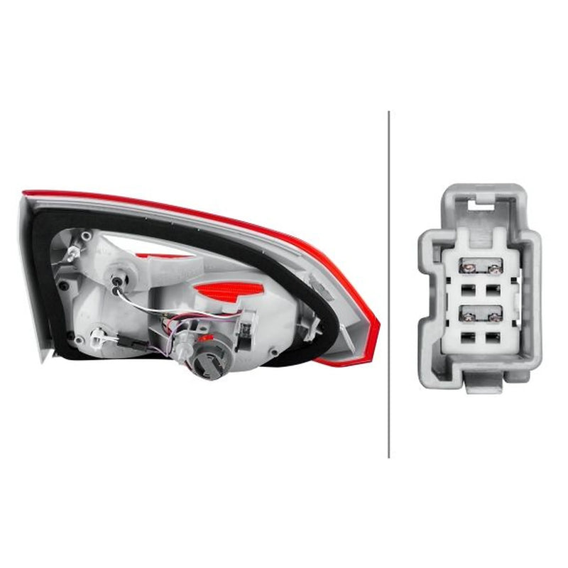 Hella Tail Light / Lamp W16W Right fits Ford Focus III Turnier 2010-2020
