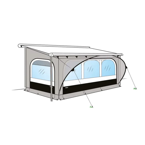 Thule QuickFit awning tent 3.60m medium black/gray/white Thule - Dynamic Drive