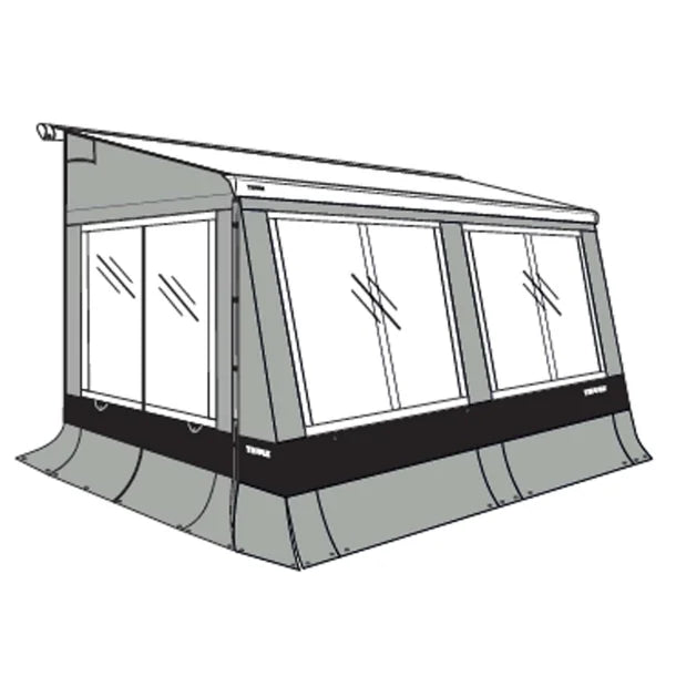 Thule Veduta caravan awning tent 4.00m black/gray/white UK Camping And Leisure - Dynamic Drive