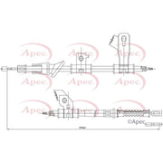 Apec Handbrake Cable Right Rear CAB1301