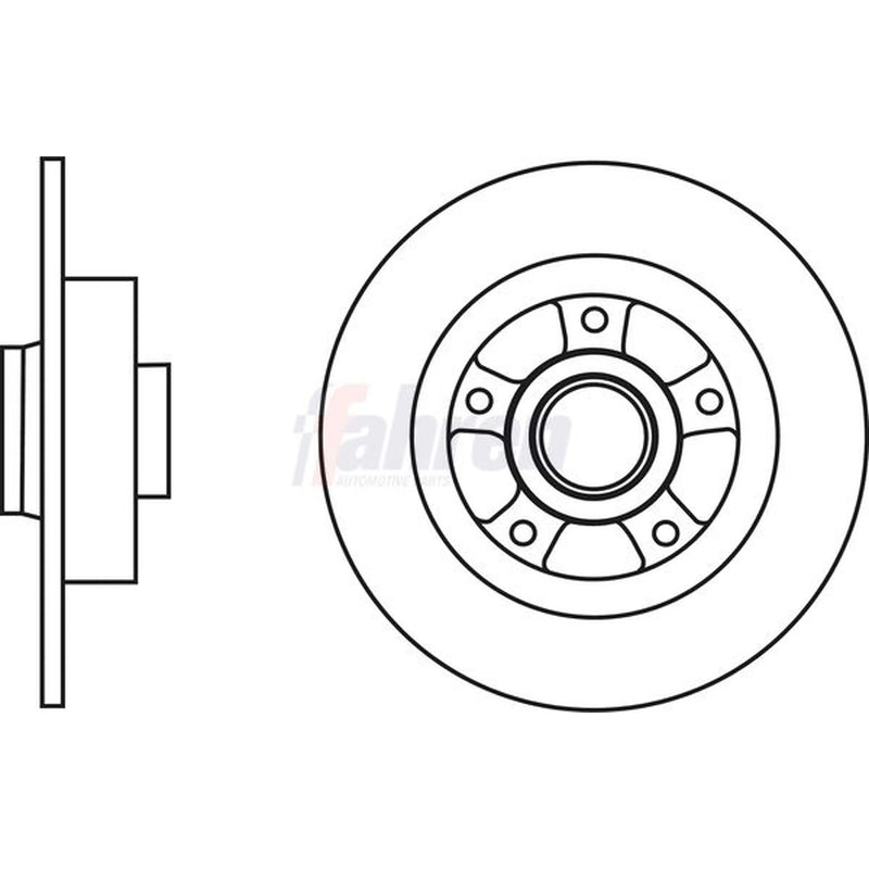 Fahren 2 x Solid Rear Brake Discs FBD6655-x2