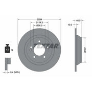 Textar 2 x Solid Rear Brake Discs 92267803-x2