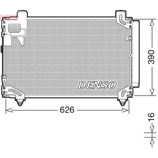 Denso Air Conditioning Condenser fits Toyota Avensis 2003-2008 2.0