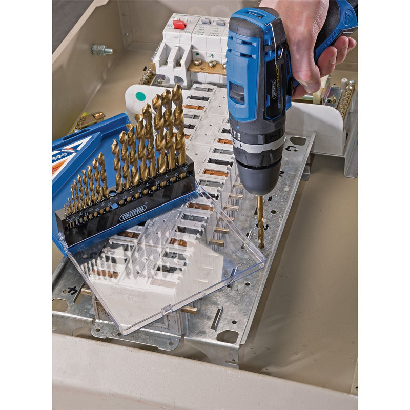 Draper Metric HSS Titanium Coated Drill Set (19 Piece) 24907 Draper - Dynamic Drive