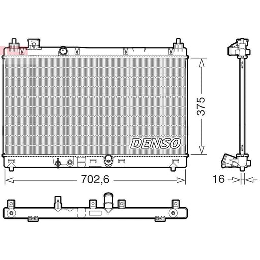 Denso Engine Radiator fits Honda Jazz IV 2015 on 1.3