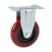 Draper Fixed Plate Fixing Polyurethane Wheel, 100mm Diameter, S.W.L. 125kg - image 1