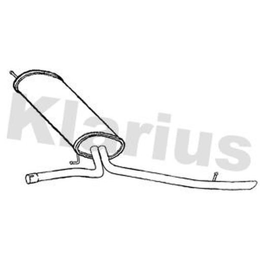 Klarius Box With Tail Pipe Rear fits VW Golf VII 2013-2018 1.6