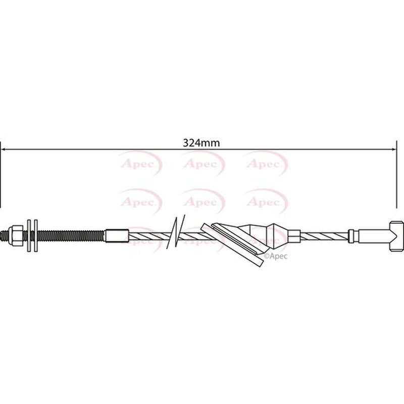 Apec Handbrake Cable Front fits Ford Focus I 1998-2004 1.4 1.6 1.8 2.0