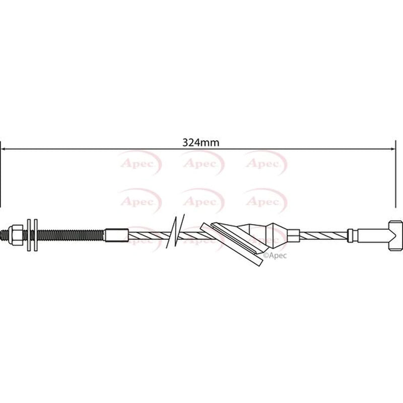 Apec Handbrake Cable Front CAB1142