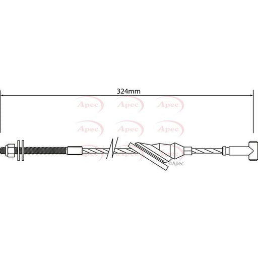 Apec Handbrake Cable Front fits Ford Focus I 1998-2004 1.4 1.6 1.8 2.0