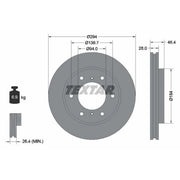 Textar 2 x Internally Vented Brake Discs 92180203